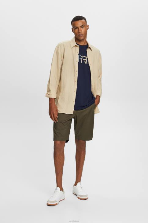 marškinėliai karinis jūrų laivynas vyrų Esprit marškinėliai su raštu priekyje, 100% medvilnė 4D6F740