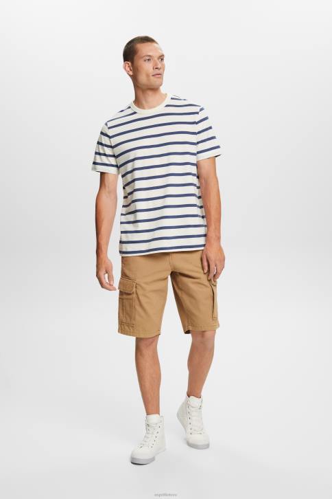 marškinėliai ledas vyrų Esprit dryžuoti marškinėliai, 100% medvilnė 4D6F591