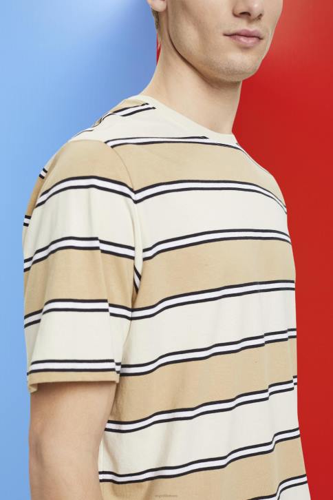 marškinėliai ledas vyrų Esprit dryžuoti tvarios medvilnės marškinėliai 4D6F707