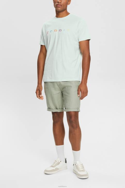 marškinėliai pastelinė mėlyna vyrų Esprit marškinėliai su išsiuvinėtu logotipu 4D6F919