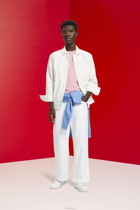 marškinėliai rožinis vyrų Esprit marškinėliai su logotipu 4D6F603