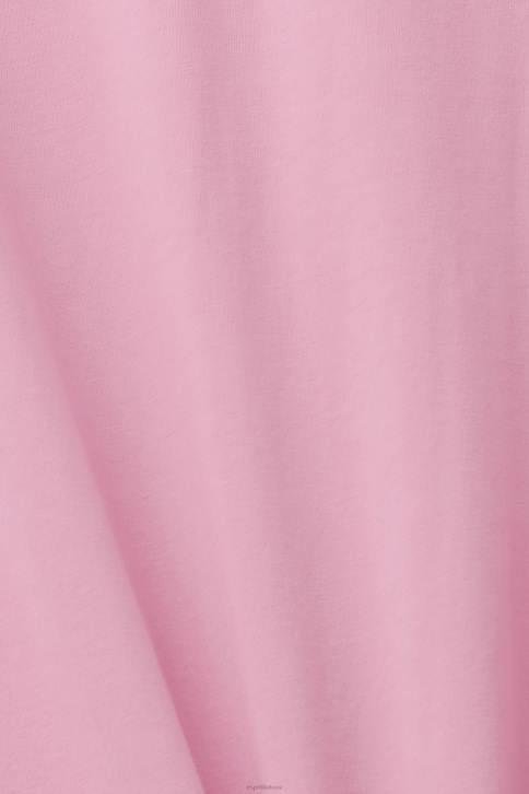 marškinėliai rožinis vyrų Esprit marškinėliai su logotipu 4D6F603