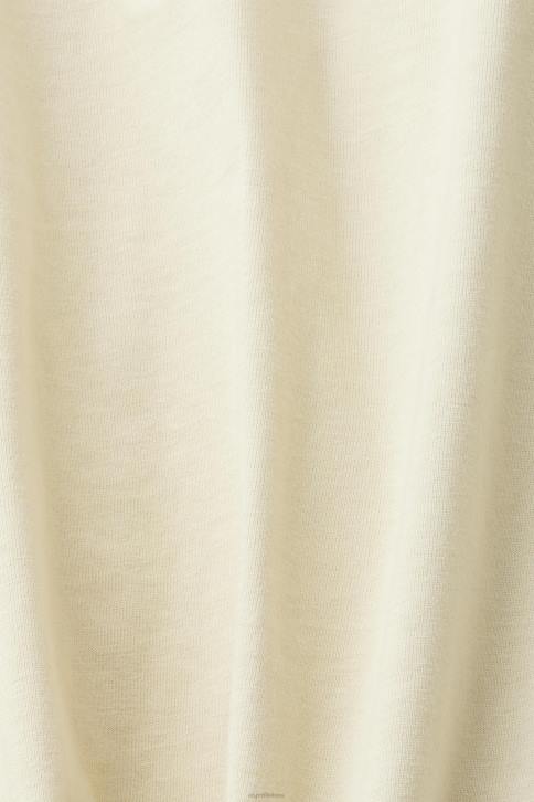 marškinėliai smėlio spalvos vyrų Esprit Retro logotipu marginti medvilniniai marškinėliai 4D6F630