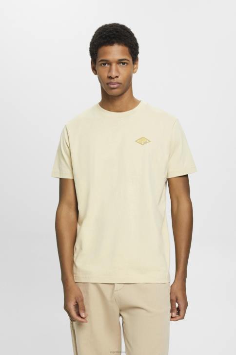 marškinėliai smėlio spalvos vyrų Esprit marškinėliai su logotipu 4D6F600