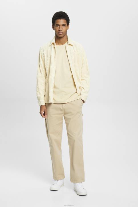 marškinėliai smėlio spalvos vyrų Esprit marškinėliai su logotipu 4D6F600