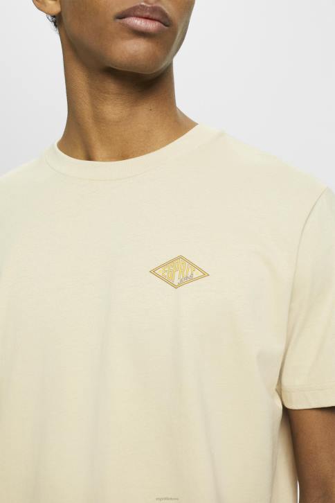 marškinėliai smėlio spalvos vyrų Esprit marškinėliai su logotipu 4D6F600