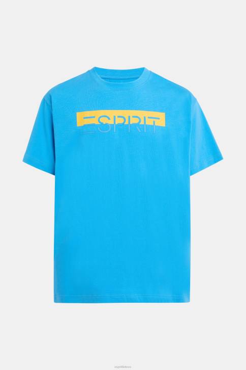 marškinėliai turkis vyrų Esprit matinio blizgesio marškinėliai su aplikacijomis su logotipu 4D6F618