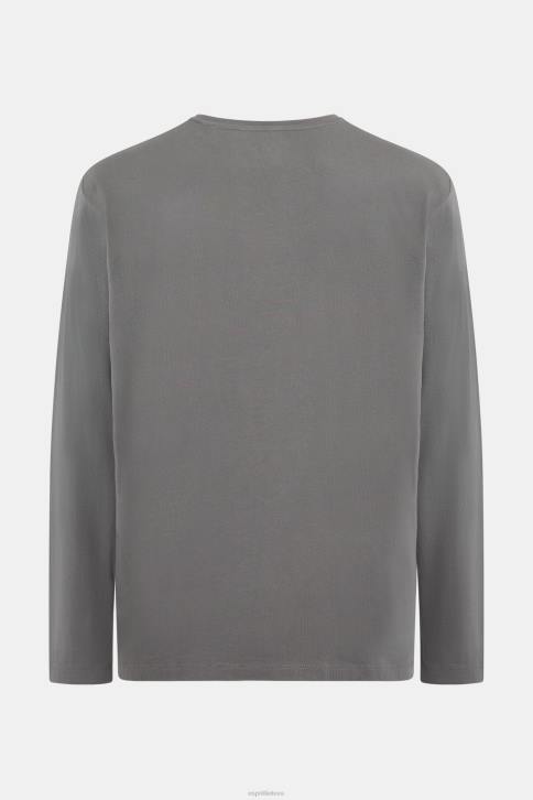 marškinėliai vidutinio pilkumo vyrų Esprit marškinėliai su logotipu 4D6F863