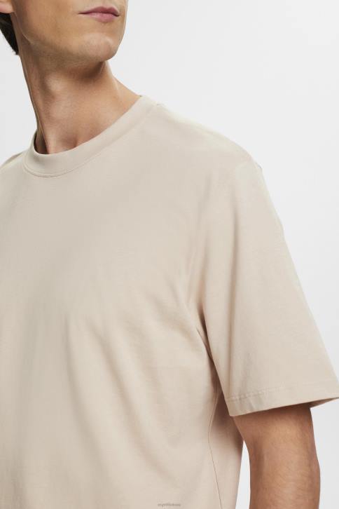 marškinėliai šviesiai taupus vyrų Esprit medvilniniai marškinėliai su įtemptu kaklu 4D6F722