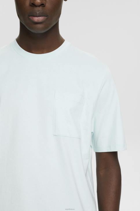 marškinėliai šviesiai vandens žalia vyrų Esprit džersio marškinėliai 4D6F747