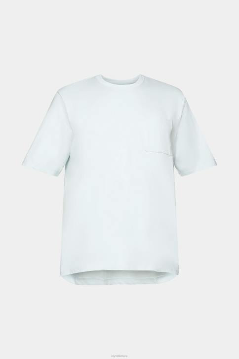 marškinėliai šviesiai vandens žalia vyrų Esprit džersio marškinėliai 4D6F747