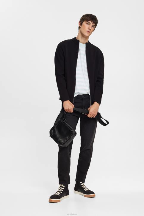 marškinėliai šviesiai vandens žalia vyrų Esprit marškinėliai su dryžuotais kakleliu 4D6F770