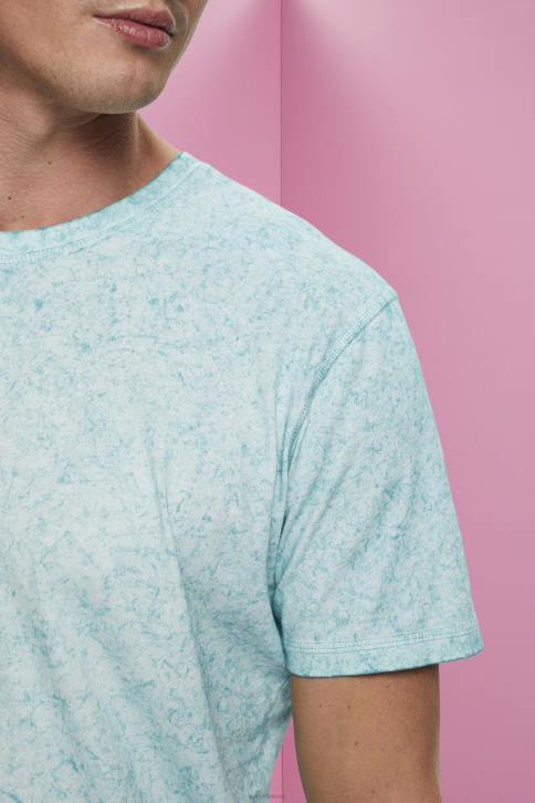 marškinėliai šviesiai vandens žalia vyrų Esprit skalbto efekto marškinėliai 4D6F753