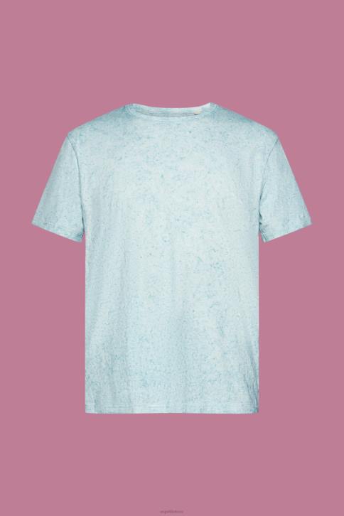 marškinėliai šviesiai vandens žalia vyrų Esprit skalbto efekto marškinėliai 4D6F753