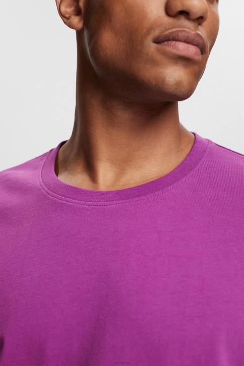 marškinėliai violetinė vyrų Esprit paprasti marškinėliai 4D6F932
