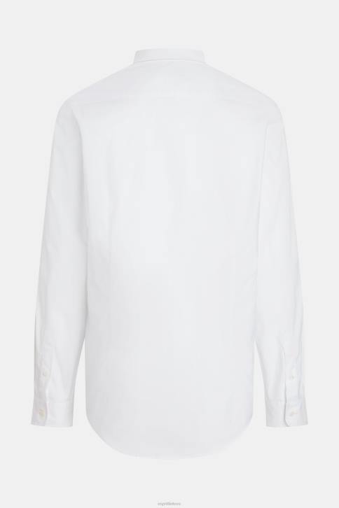 marškiniai baltas vyrų Esprit liekno delfino ženkliuko poplino marškinėliai 4D6F802