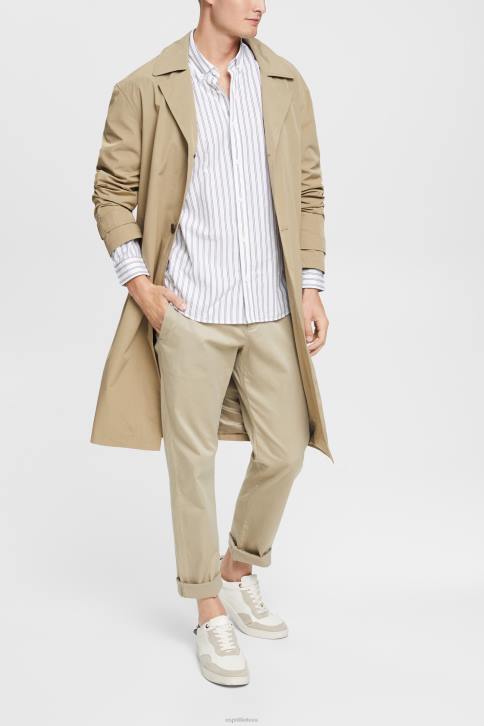 marškiniai baltas vyrų Esprit marškiniai su dryžuotomis sagomis 4D6F884