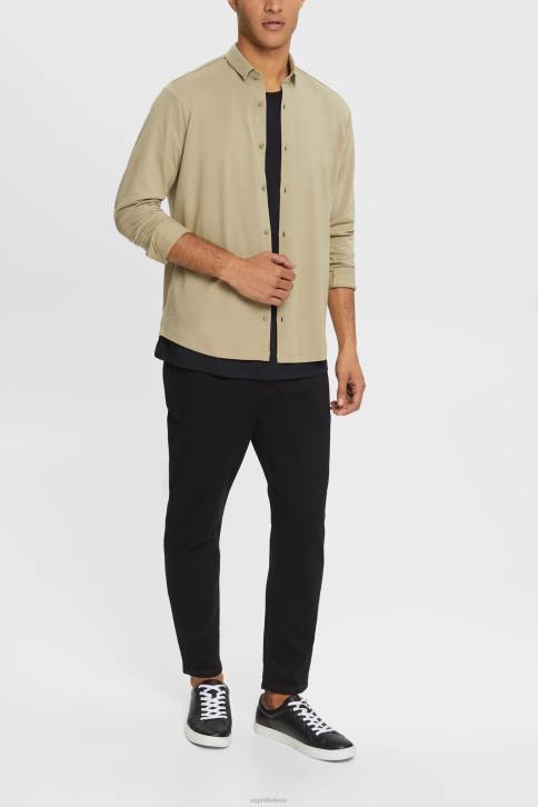 marškiniai blyški chaki vyrų Esprit džersio marškinėliai 4D6F888