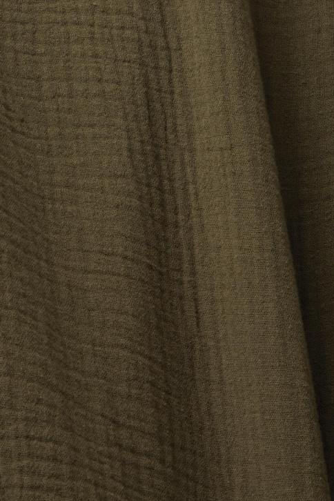 marškiniai chaki žalia vyrų Esprit tvarios medvilnės muslino marškinėliai 4D6F756