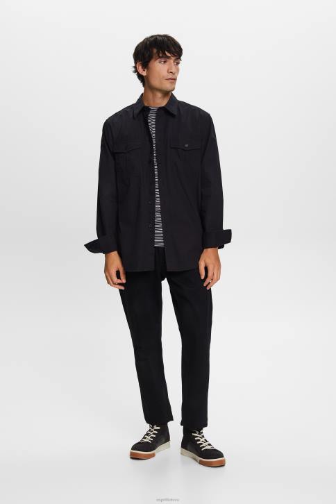 marškiniai juodas vyrų Esprit Komunaliniai marškinėliai, 100% medvilnė 4D6F571