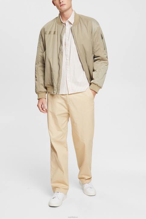 marškiniai kreminės smėlio spalvos vyrų Esprit dryžuoti marškiniai 4D6F871