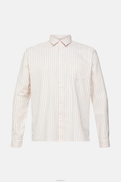 marškiniai kreminės smėlio spalvos vyrų Esprit dryžuoti marškiniai 4D6F871