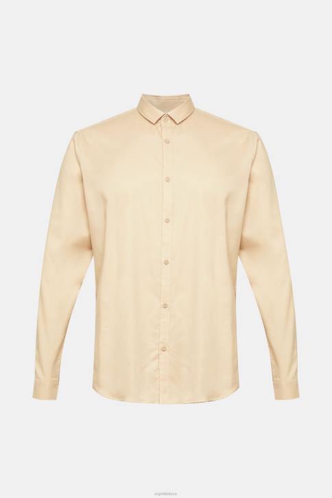 marškiniai kreminės smėlio spalvos vyrų Esprit plono stiliaus marškinėliai 4D6F854