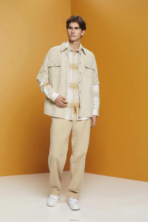 marškiniai ledas vyrų Esprit medvilnės ir kanapių mišinio languoti tartano marškiniai 4D6F714