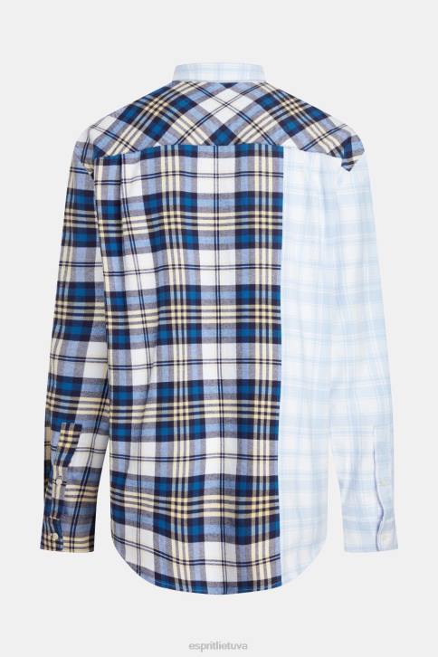 marškiniai mėlyna vyrų Esprit mišrių langų kratinys flaneliniai marškiniai 4D6F789