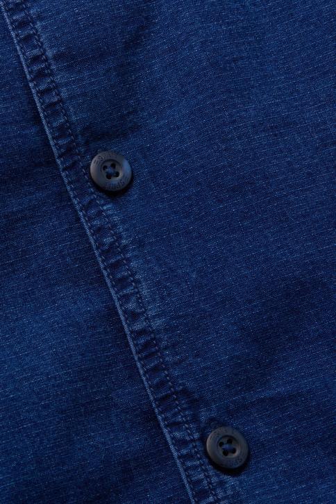 marškiniai mėlynas tamsus plovimas vyrų Esprit džinsiniai marškiniai trumpomis rankovėmis 4D6F595