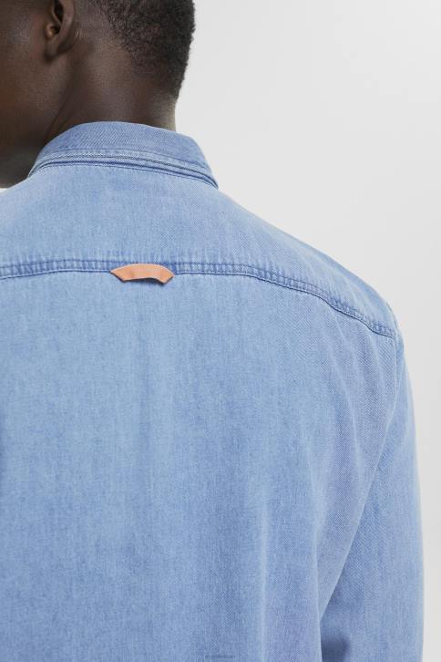 marškiniai mėlynos šviesos plovimas vyrų Esprit džinsiniai marškiniai 4D6F737