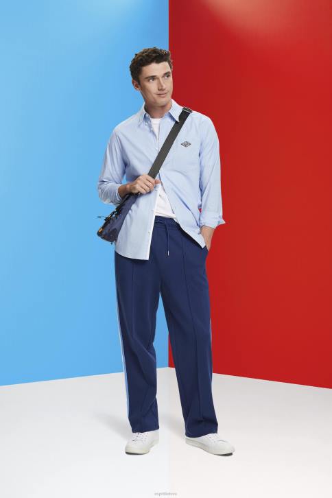 marškiniai pastelinė mėlyna vyrų Esprit užsegami medvilniniai marškiniai 4D6F661