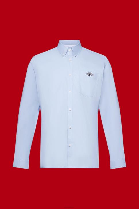 marškiniai pastelinė mėlyna vyrų Esprit užsegami medvilniniai marškiniai 4D6F661