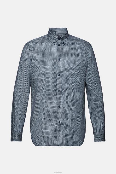 marškiniai pilkai mėlyna vyrų Esprit medvilniniai poplino marškinėliai 4D6F576