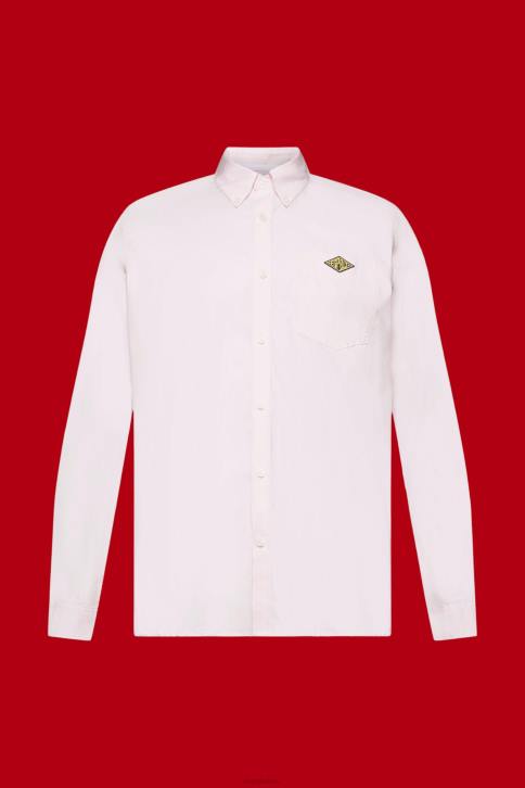 marškiniai rožinis vyrų Esprit užsegami medvilniniai marškiniai 4D6F662