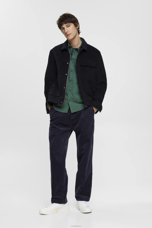 marškiniai tamsiai žalsvai žalsvos spalvos vyrų Esprit languoti „slim fit“ marškinėliai 4D6F688