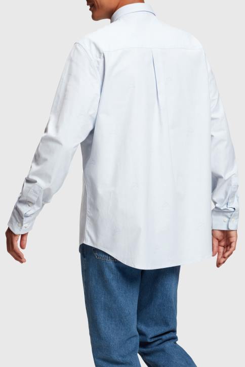 marškiniai šviesiai mėlynas vyrų Esprit Atpalaiduoti viso modelio oksfordo marškinėliai 4D6F795