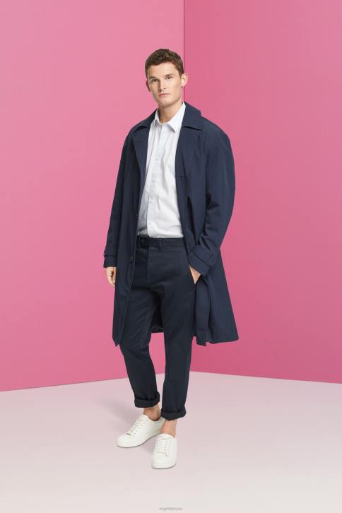 marškiniai šviesiai mėlynas vyrų Esprit tvarios medvilnės marškinėliai 4D6F832