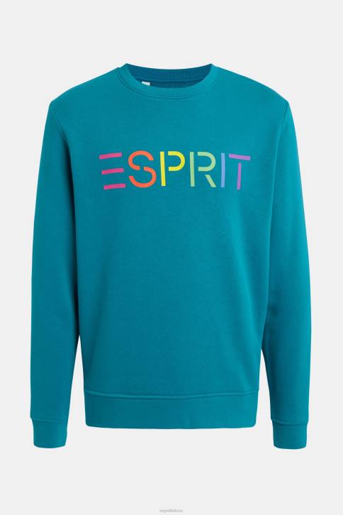 megztiniai ir gobtuvai žalsvai mėlyna vyrų Esprit Megztinis su logotipu 4D6F870
