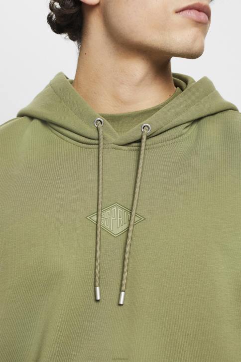 megztiniai ir gobtuvai alyvuogių vyrų Esprit gobtuvas su logotipu ant krūtinės 4D6F640