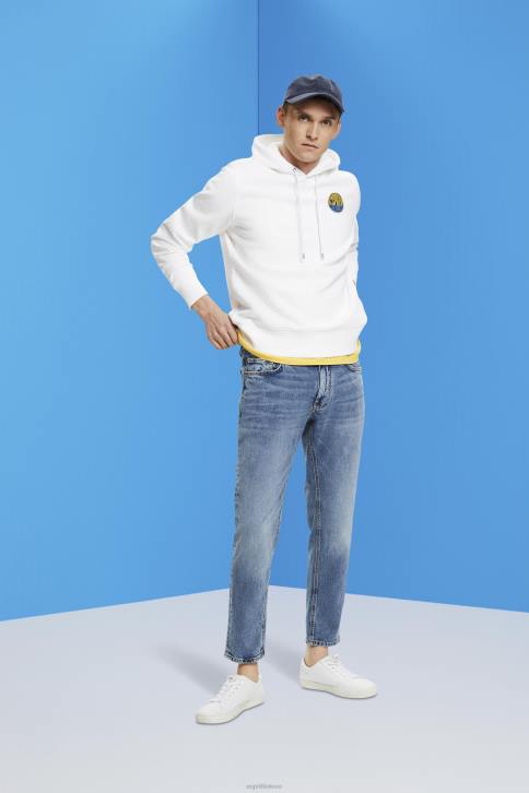 megztiniai ir gobtuvai baltas vyrų Esprit megztinis su logotipu 4D6F648