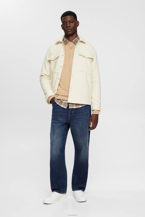 megztiniai ir gobtuvai chaki smėlio spalvos vyrų Esprit Megztinis su logotipu 4D6F773