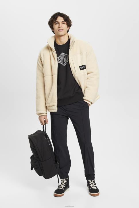 megztiniai ir gobtuvai juodas vyrų Esprit Megztinis su logotipu 4D6F653