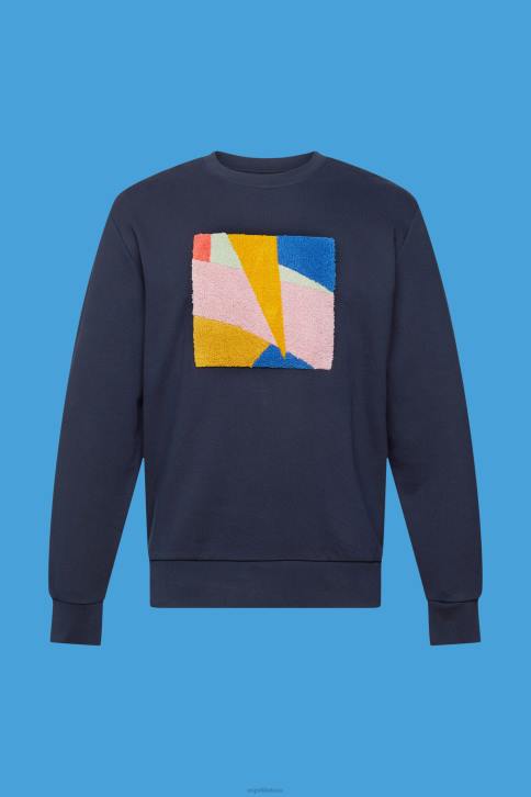 megztiniai ir gobtuvai karinis jūrų laivynas vyrų Esprit aplikacinis megztinis 4D6F882