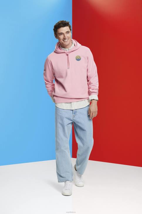 megztiniai ir gobtuvai rožinis vyrų Esprit megztinis su logotipu 4D6F652