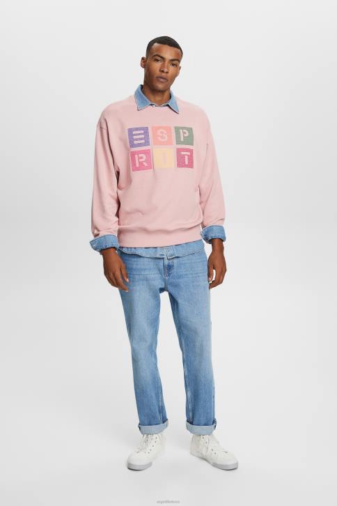 megztiniai ir gobtuvai sena rožinė vyrų Esprit Megztinis su logotipu, 100% ekologiška medvilnė 4D6F582