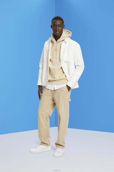 megztiniai ir gobtuvai smėlio spalvos vyrų Esprit gobtuvas su logotipu ant krūtinės 4D6F639