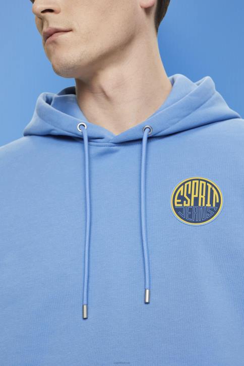 megztiniai ir gobtuvai šviesiai mėlynos levandos vyrų Esprit megztinis su logotipu 4D6F651