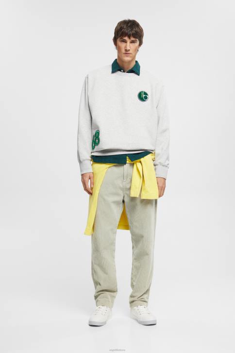 megztiniai ir gobtuvai šviesiai pilka vyrų Esprit universitetinis džemperis 4D6F808