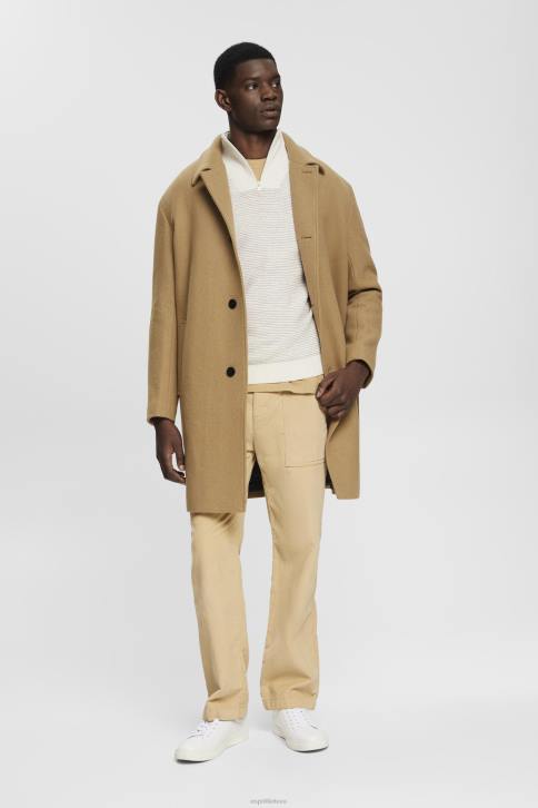 megztiniai beveik baltas vyrų Esprit Pusiau užtrauktuku megztas megztinis su spalvingomis juostelėmis 4D6F727